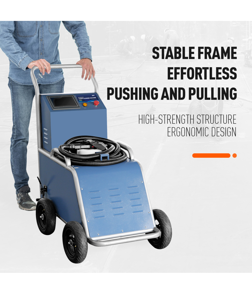 200W Off-Road Pulse Laser Cleaning Machine for Outdoor Field Rust Oil Painting Removal